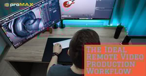 video editor working from home office